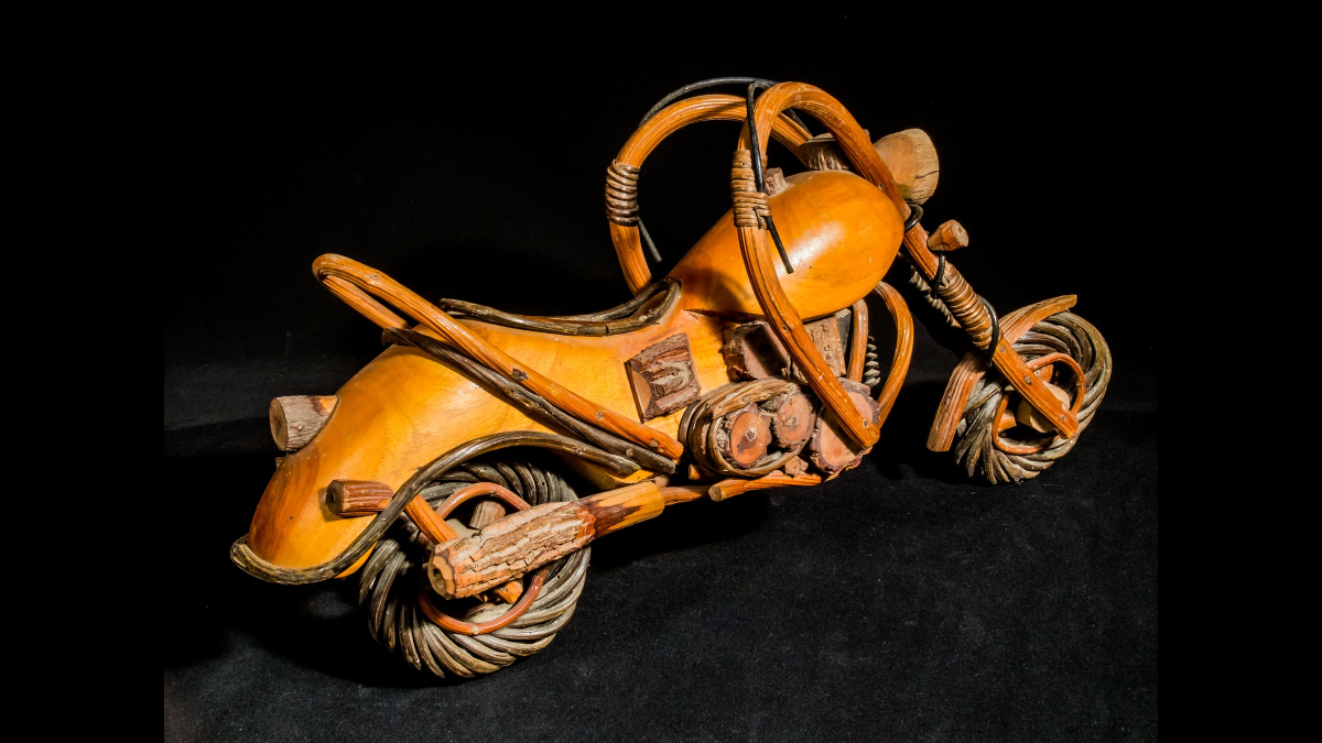 wooden motorcycle